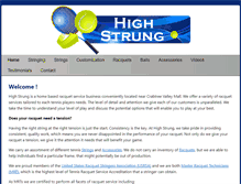Tablet Screenshot of highstrungtennis.com